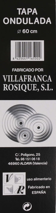 Vr Tapa Ondulada Aluminio 60 cm (6 Unidades)