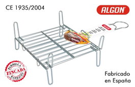 Algon Bbq Parrilla Barbacoa Doble Zincada 25 cm x 25 cm (5 Unidades)