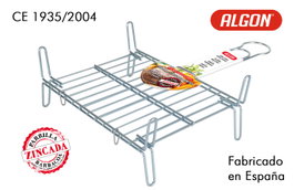 Algon Bbq Parrilla Barbacoa Doble Zincada 25 x 30 cm (5 Unidades)