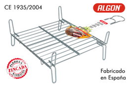 Algon Bbq Parrilla Barbacoa 30 x 30 cm Doble Zinc (5 Unidades) extra 35x59x14 cm