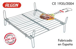 Algon Bbq Parrilla Barbacoa Doble Zincada 35x35 cm (5 Unidades)