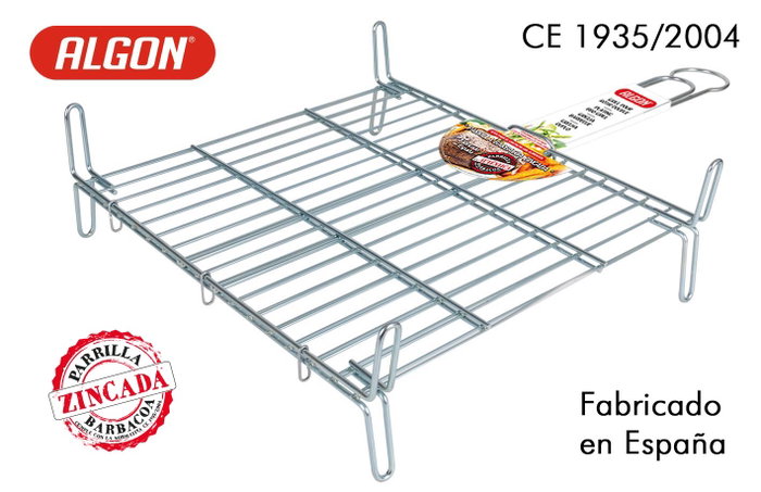 Algon Bbq Parrilla Barbacoa Doble Zincada 40 x 40 cm (5 Unidades) Algon Bbq Parrilla Barbacoa Doble Zincada 40 x 40 cm (5 Unidades)