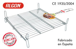 Algon Bbq Parrilla Barbacoa Doble Zincada 45 cm x 45 cm (5 Unidades)