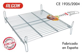 Algon Bbq Parrilla Barbacoa Doble Zincada 45 x 50 cm (5 Unidades)