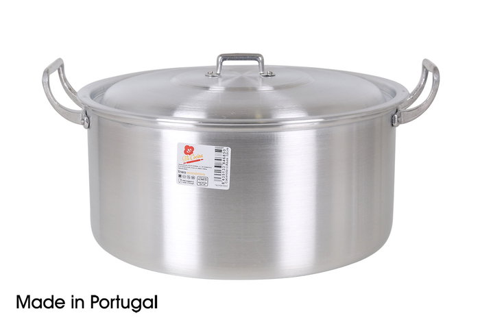 Mi Cocina Cacerola Asas con Tapa de Aluminio 32 cm 12.5 Lt (3 Unidades) Mi Cocina Cacerola Asas con Tapa de Aluminio 32 cm 12.5 Lt (3 Unidades)