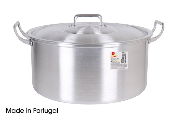 Mi Cocina Cacerola con Asas y Tapa de Aluminio 34 cm 15 L (3 Unidades) Mi Cocina Cacerola con Asas y Tapa de Aluminio 34 cm 15 L (3 Unidades)
