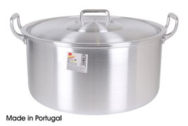 Mi Cocina Cacerola de Aluminio con Tapa y Asas, 38 cm, 20 Litros (Pack de 2 unidades)