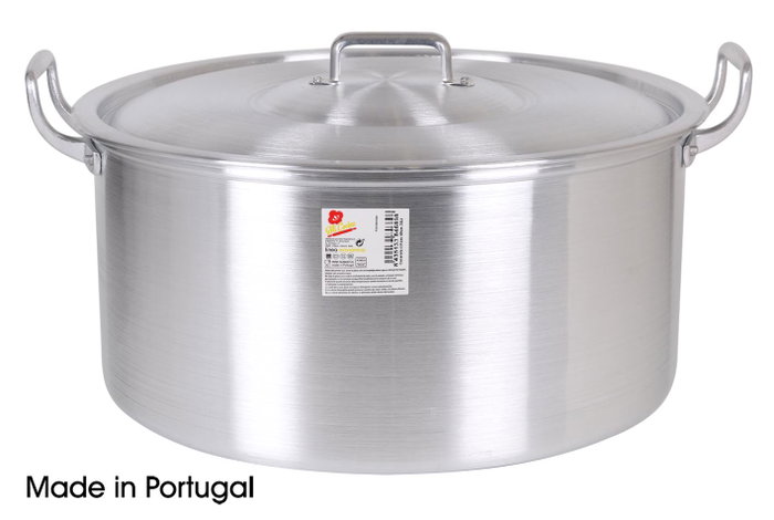 Mi Cocina Cacerola con Tapa y Asas de Aluminio, 40 cm de Diámetro, 25 Litros de Capacidad (2 Unidades)