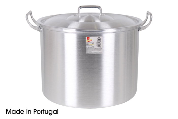 Mi Cocina Olla con Tapa de Aluminio 34 cm, 25 Litros (2 Unidades) Mi Cocina Olla con Tapa de Aluminio 34 cm, 25 Litros (2 Unidades)