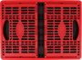Tontarelli Caja Plegable Voilà 32L Rojo/Negro (10 Unidades)
