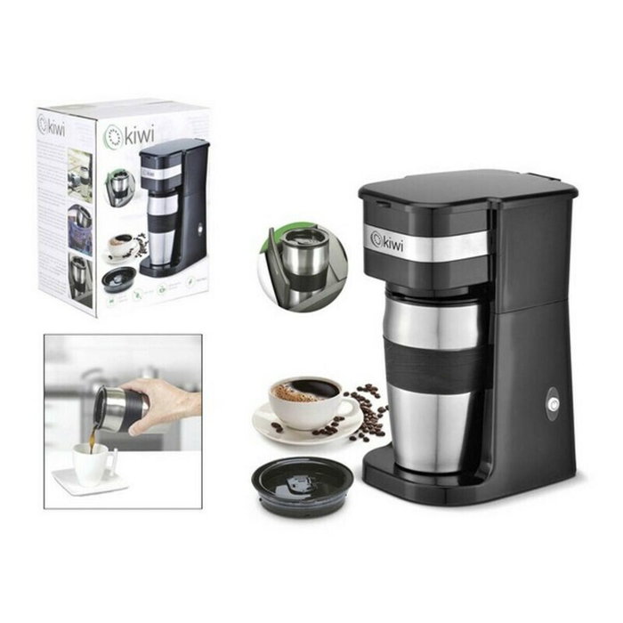 Kiwi Cafetera con Mug Take Away 420cc