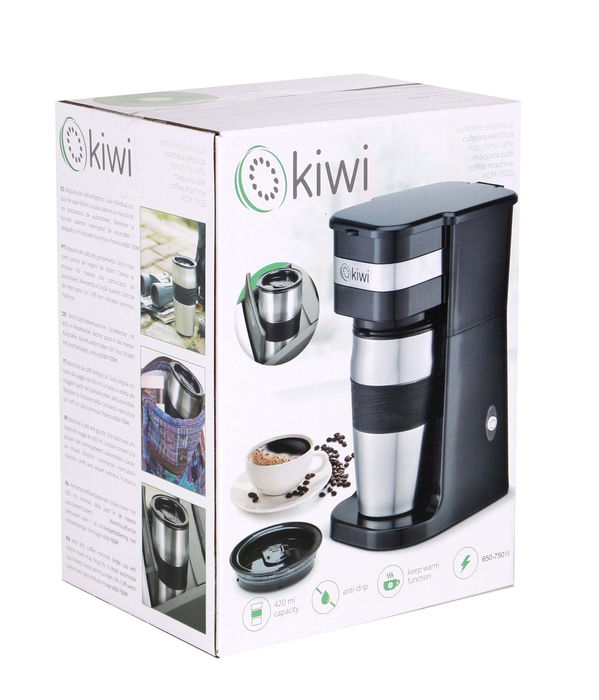 Kiwi Cafetera C/Mug Take Away 420Cc, Dimensiones: 20 cm Ancho x 26 cm Alto x 15 cm Largo