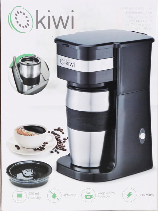 Kiwi Cafetera C/Mug Take Away 420Cc, Dimensiones: 20 cm Ancho x 26 cm Alto x 15 cm Largo