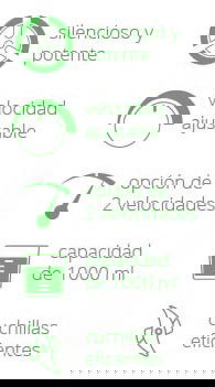 Kiwi Set Batidora-Picadora 1000W 1L, 22x27x14 cm