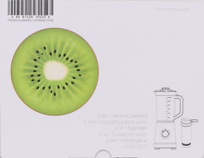 Kiwi Batidora-Licuadora 2 en 1, 500W, 1.2L