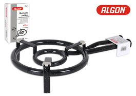 Algon BBQ Quemador Paellero a Gas Butano, Diámetro 35 cm, Ideal para Paelleras, Medidas 35x11x60 cm (2 Unidades)