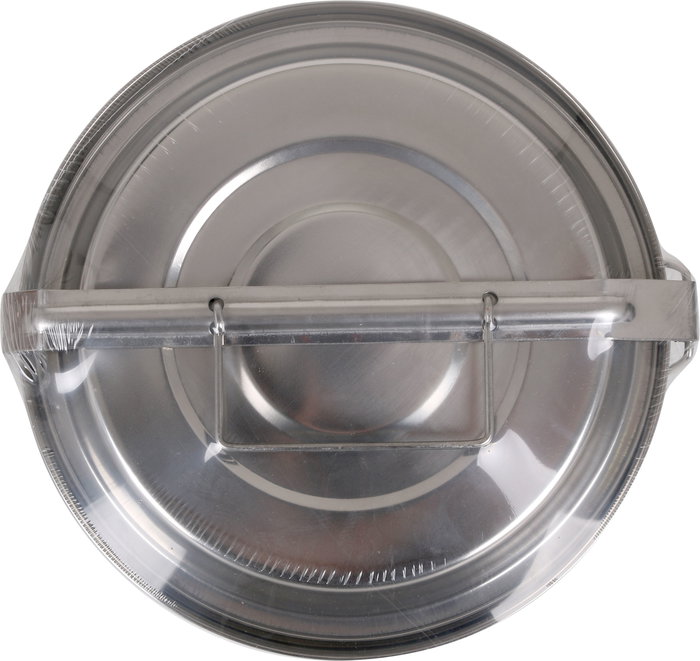 Quttin - Fiambrera con Plato de Acero Inoxidable, 21 cm de Diámetro (6 Unidades)