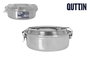 Quttin - Fiambrera con Plato de Acero Inoxidable, 21 cm de Diámetro (6 Unidades)