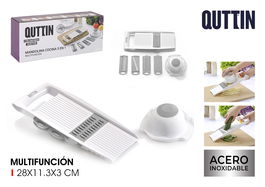 Quttin Mandolina 5 Funciones 28.6 cm Largo x 7.8 cm Ancho x 12.1 cm Alto (12 Unidades)