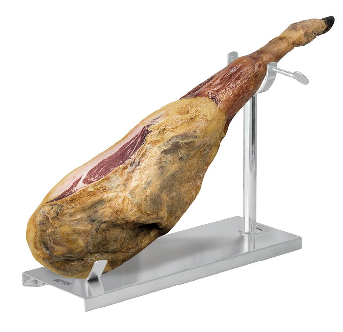 Quttin Soporte Jamonero de Acero Inoxidable para Jamón, 50.3 cm Largo x 17.2 cm Alto x 5.3 cm Ancho (4 Unidades)
