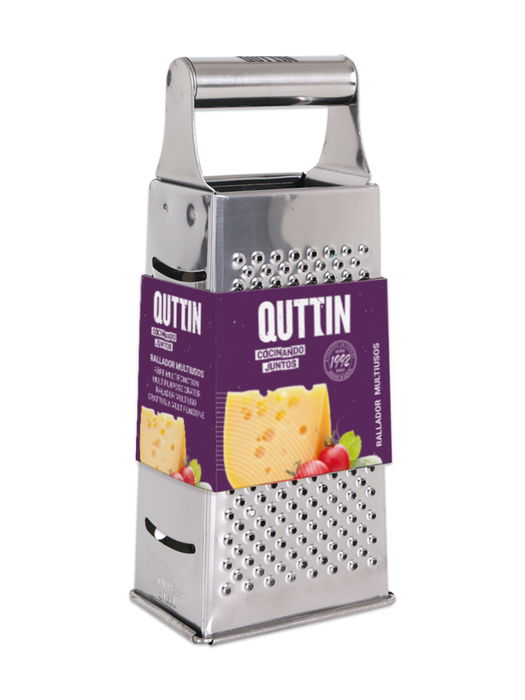 Quttin Rallador Multiusos 4 Caras Acero Inoxidable 20 cm (12 Unidades) Quttin Rallador Multiusos 4 Caras Acero Inoxidable 20 cm (12 Unidades)