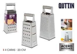 Quttin Rallador Multiusos 4 Caras Acero Inoxidable 20 cm (12 Unidades)