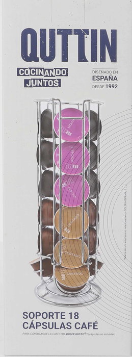 Quttin Soporte para 24 Cápsulas de Café, 18 Piezas, Medidas 11.5x33 cm (6 Unidades)