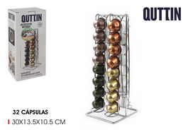 Quttin Soporte para 32 Cápsulas de Café 12.5x11.2x30 cm (6 Unidades)