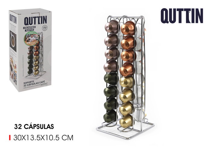 Quttin Soporte para 32 Cápsulas de Café 12.5x11.2x30 cm (6 Unidades) Quttin Soporte para 32 Cápsulas de Café 12.5x11.2x30 cm (6 Unidades)