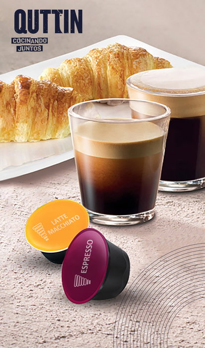 Quttin Soporte para 24 Cápsulas de Café, Organizador de Cápsulas Nespresso y Nescafé Dolce Gusto, Medidas 12x43 cm (6 Unidades)