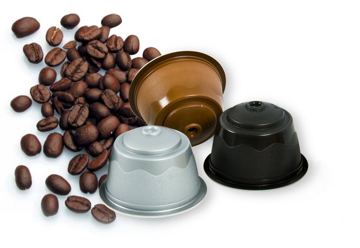 Quttin Soporte para 24 Cápsulas de Café, Organizador de Cápsulas Nespresso y Nescafé Dolce Gusto, Medidas 12x43 cm (6 Unidades)