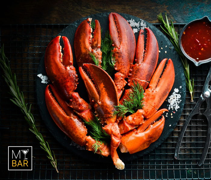 My Bar Tenazas para Marisco, Acero Zinc, 18 x 4.2 cm, 115 g, Color Plateado (12 Unidades)