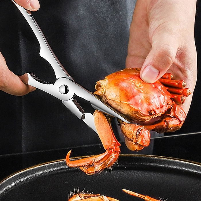 My Bar Tenazas para Marisco, Acero Zinc, 18 x 4.2 cm, 115 g, Color Plateado (12 Unidades)