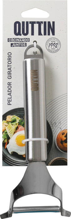 Quttin Pelador Giratorio Ss Silver 17 x 7 x 2 cm (12 Unidades)