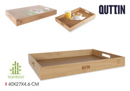 Quttin Bandeja Bambú 40 x 27 x 4.6 cm (6 Unidades)