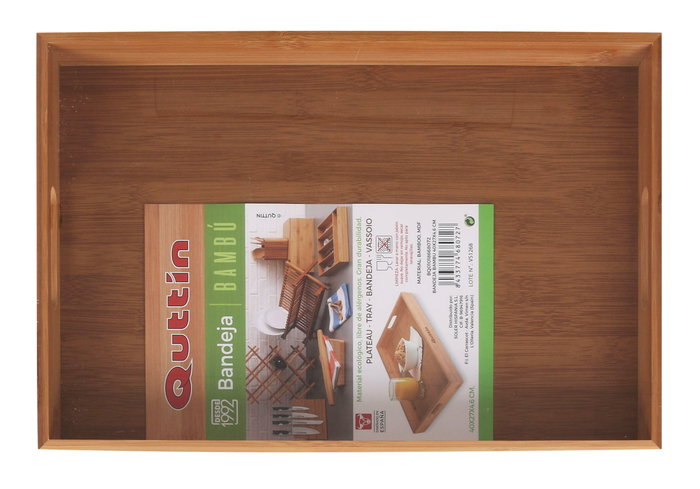 Quttin Bandeja Bambú 40 x 27 x 4.6 cm (6 Unidades)