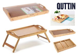 Quttin Mesa Bambú Plegable 50 cm x 30 cm (4 Unidades)