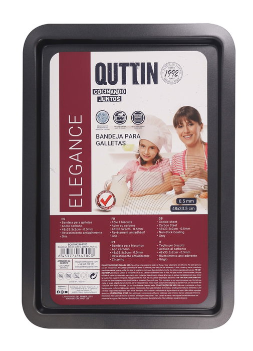 Quttin Bandeja Plana 48 x 33.5 cm con Grosor de 0.5 mm (12 Unidades)