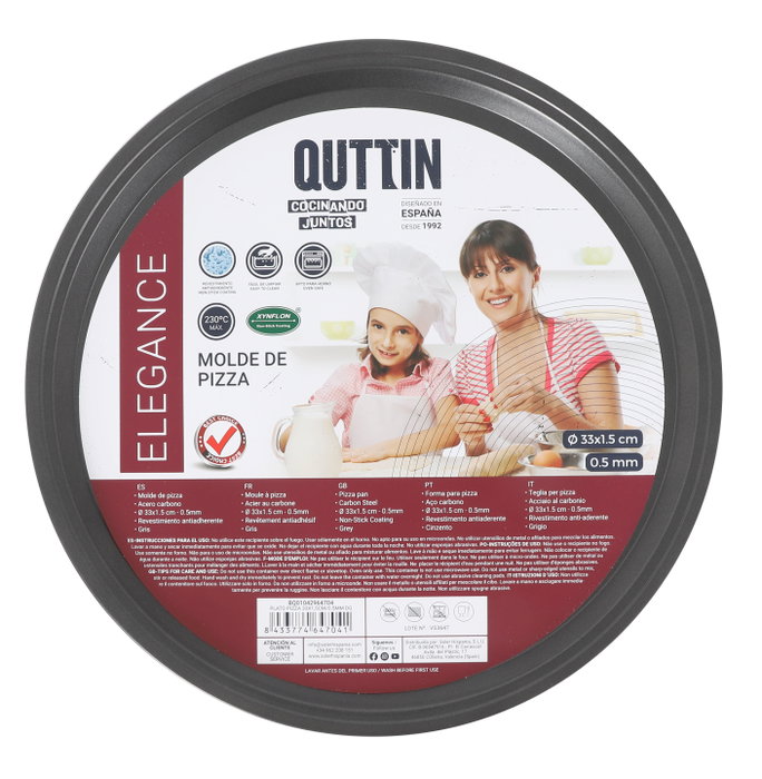 Quttin Plato Pizza 33 cm x 1.5 cm / 0.5 mm (12 Unidades)