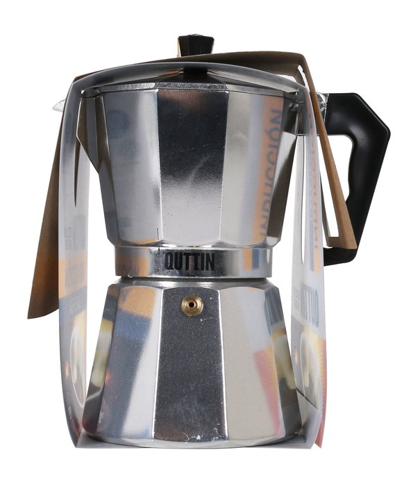 Quttin Cafetera de Aluminio para 6 Servicios, Inducción, 10.5x17x19 cm (6 Unidades) Quttin Cafetera de Aluminio para 6 Servicios, Inducción, 10.5x17x19 cm (6 Unidades)