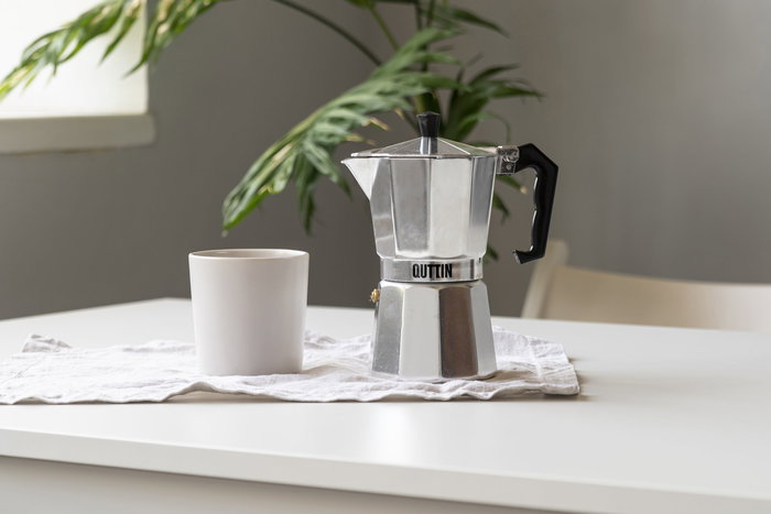 Quttin Cafetera de Aluminio para 6 Servicios, Inducción, 10.5x17x19 cm (6 Unidades) Quttin Cafetera de Aluminio para 6 Servicios, Inducción, 10.5x17x19 cm (6 Unidades)