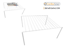 Confortime Organizador Cocina 26.1 cm x 31.2 cm x 14.2 cm Color Blanco (12 Unidades)