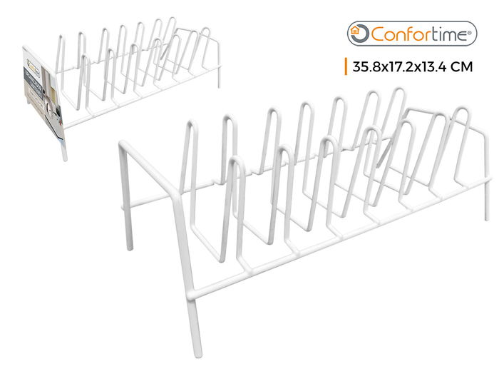Confortime Organizador de Sartenes 36.5 x 18.6 x 14.3 cm Colección White (12 Unidades) Confortime Organizador de Sartenes 36.5 x 18.6 x 14.3 cm Colección White (12 Unidades)