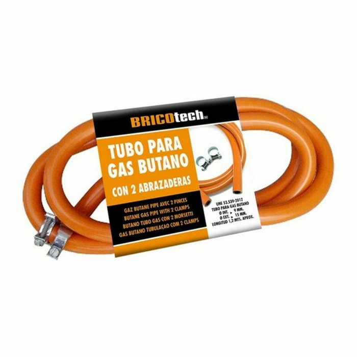 Algon Bbq Tubo Gas Butano 120cm con Abrazaderas