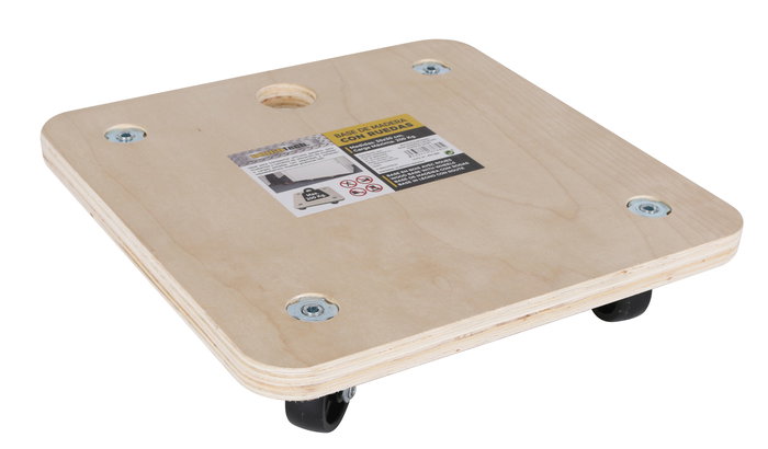 Bricotec Base De Madera C/Ruedas 30x30 cm Carga 5.98 kg (4 Unidades)