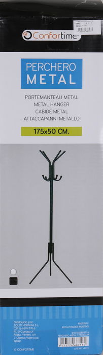 Confortime Perchero de Metal 175 x 50 cm (4 Unidades)