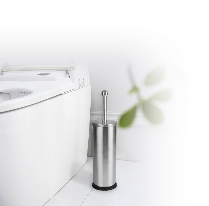 Confortime Escobillero WC Inox Medidas 10x10x27.5 cm (12 Unidades)