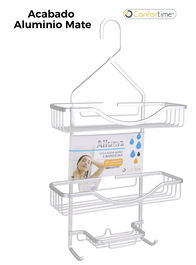 Confortime Colgador Baño 3 Bandejas Alluma 35.6x12x63.5 cm (4 Unidades)