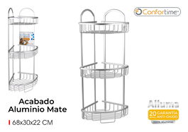 Confortime Estantería de Baño 3 Bandejas 23x23x67.5 cm (4 Unidades)