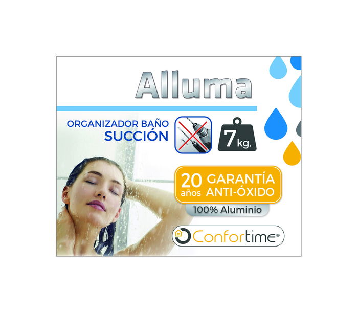Confortime Organizador Baño Succión Alluma Conforti 30 x 12.5 x 15 cm (6 Unidades)